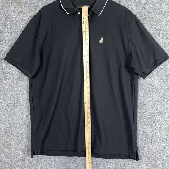 James Bark Polo Shirt Mens Size XXL Black Pima cotton Golf Casual Outdoors - Picture 4 of 9
